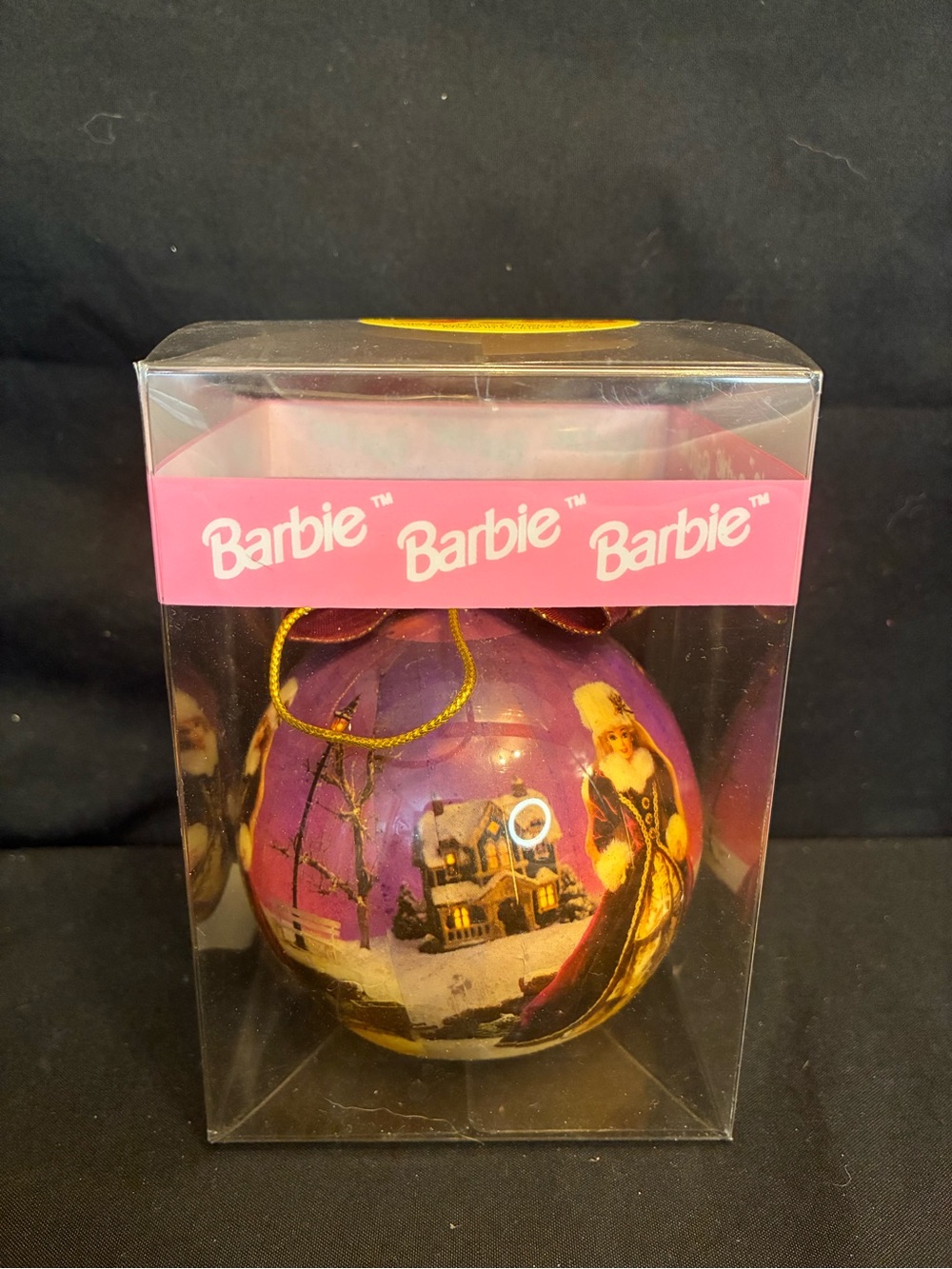 1997 Vintage Barbie Holiday Decoupage Christmas Ornament | Matrix